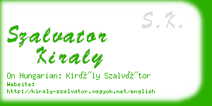 szalvator kiraly business card